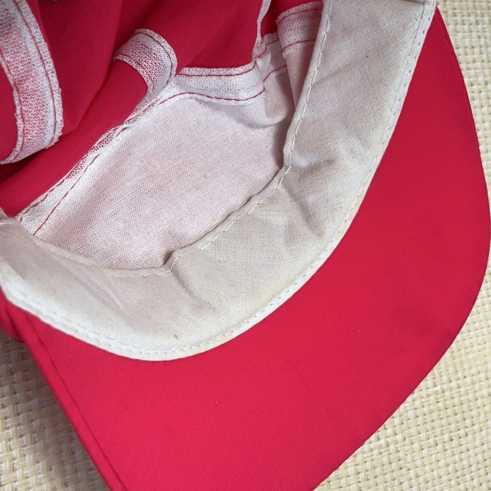 Vintage Bugle Boy Hat Cap 5 Panel Neon Pink Nylon 90s Y2K Spell Out Adult‎ Mens - Picture 9 of 12